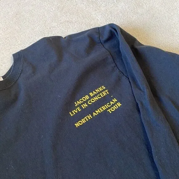 Jacob Banks Live In Concert North American Tour Black Long Sleeve w Tour Dates - Picture 2 of 3